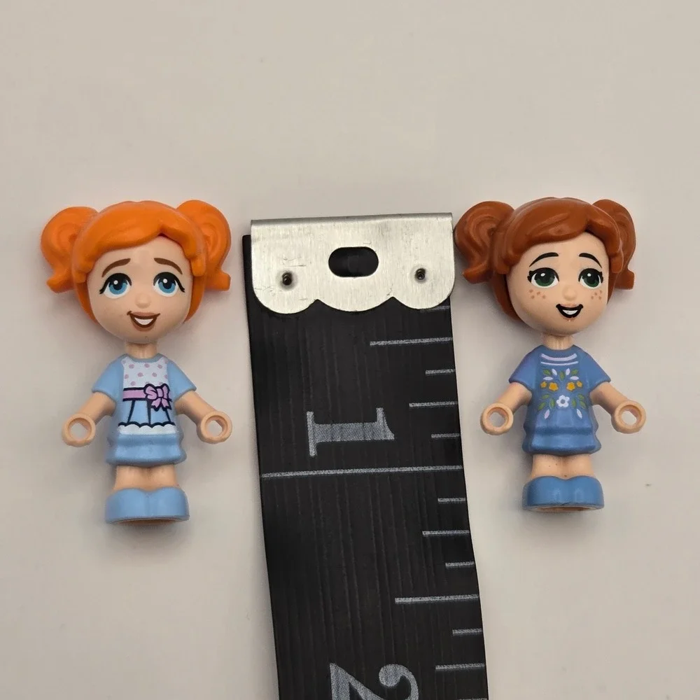 LEGO Friends Micro Doll Figures Girls Blue Dress Heartlake City Set of 2 - Picture 3 of 4